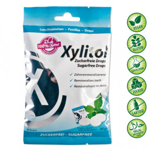 Produktbild von MIRADENT Xylitol Drops zuckerfrei Mint