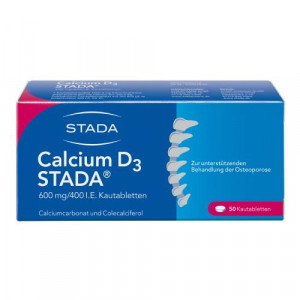 Produktbild von CALCIUM D3 STADA 600 mg/400 I.E. Kautabletten