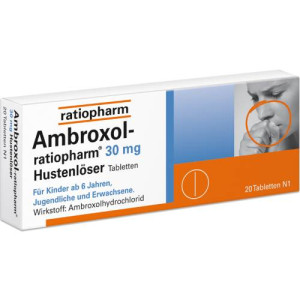 Produktbild von AMBROXOL-ratiopharm 30 mg Hustenl&ouml;ser Tabletten