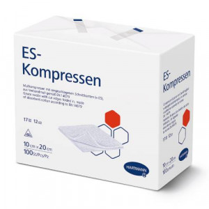 Produktbild von ES-KOMPRESSEN unsteril 10x20 cm 12fach
