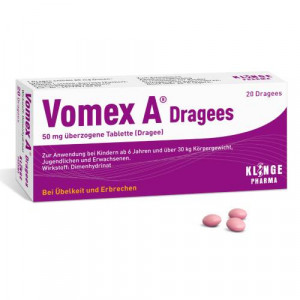 Produktbild von VOMEX A Dragees 50 mg &uuml;berzogene Tabletten