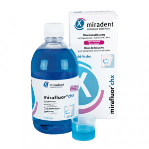 Produktbild von MIRADENT Mundsp&uuml;ll&ouml;sung mirafluor CHX 0,06%