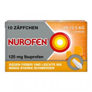 Produktbild von NUROFEN Junior 125 mg Z&auml;pfchen