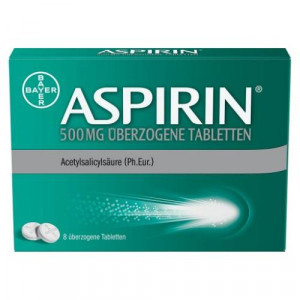 Produktbild von ASPIRIN 500 mg &uuml;berzogene Tabletten