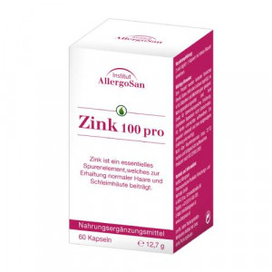 Produktbild von ALLERGOSAN Zink 100 pro Kapseln