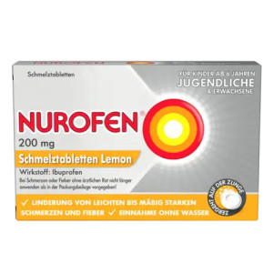Produktbild von NUROFEN 200 mg Schmelztabletten Lemon