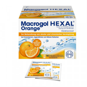 Produktbild von MACROGOL HEXAL Orange Plv.z.Her.e.Lsg.z.Einn.Btl.