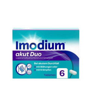 Produktbild von IMODIUM akut Duo 2 mg/125 mg Tabletten
