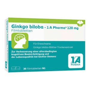 Produktbild von GINKGO BILOBA-1A Pharma 120 mg Filmtabletten