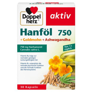 DOPPELHERZ Hanf&ouml;l+Goldmohn+Ashwagandha Kapseln