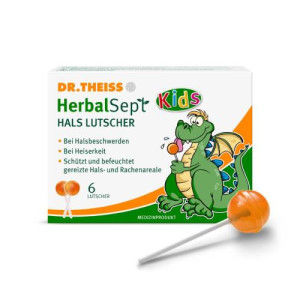 Produktbild von DR.THEISS HerbalSept Hals Lutscher Kids