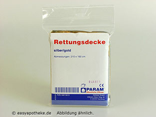 RETTUNGSDECKE gold/silber