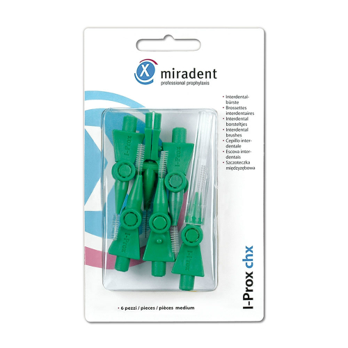 MIRADENT Interdentalbürste I-Prox CHX medium grün