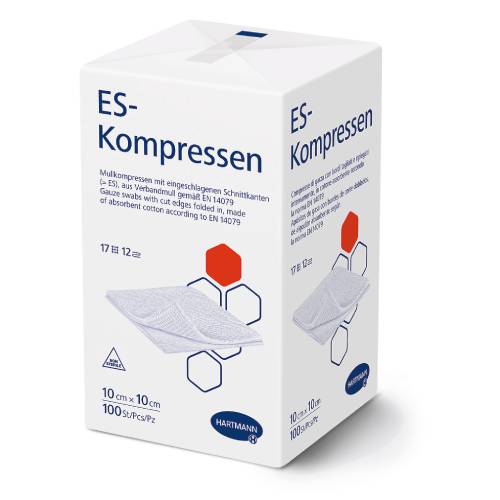 ES-KOMPRESSEN unsteril 10x10 cm 12fach
