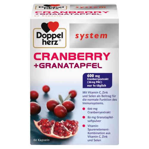 DOPPELHERZ Cranberry+Granatapfel system Kapseln