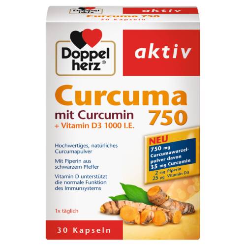 DOPPELHERZ Curcuma 750 Kapseln